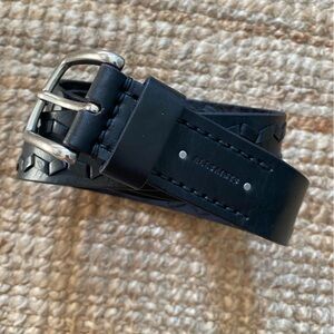 ALL SAINTS BLACK LEATHER BELT SZ 36